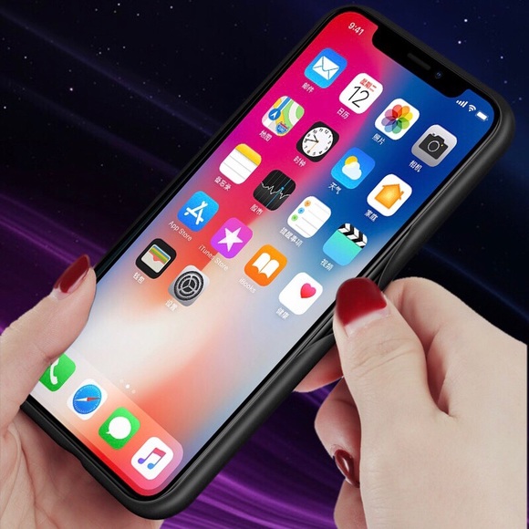 Iphone X silicone red glassy case - Picture 3 of 4